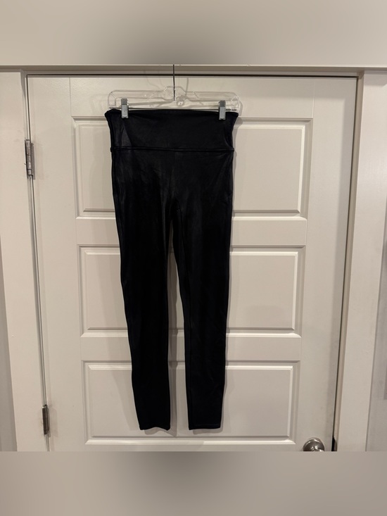 SPANX Pants - Spanx 2437 Faux Leather Leggings Black Women’s Size Large